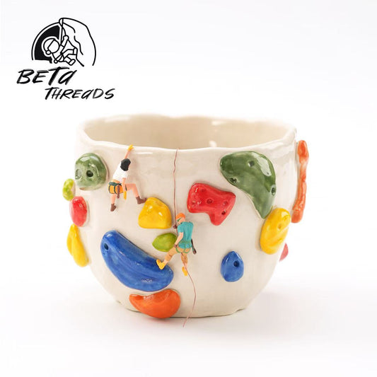 Handcrafted Ceramic Rock Climbing Hold Cup | Creative Bouldering Gift