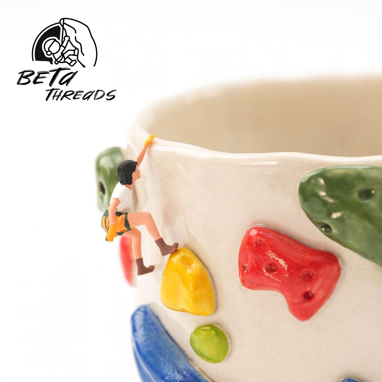 Handcrafted Ceramic Rock Climbing Hold Cup | Creative Bouldering Gift